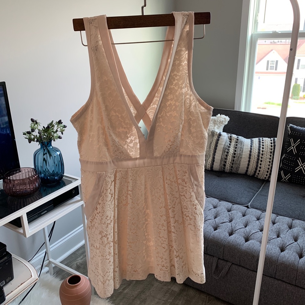 FREE PEOPLE lace mini dress